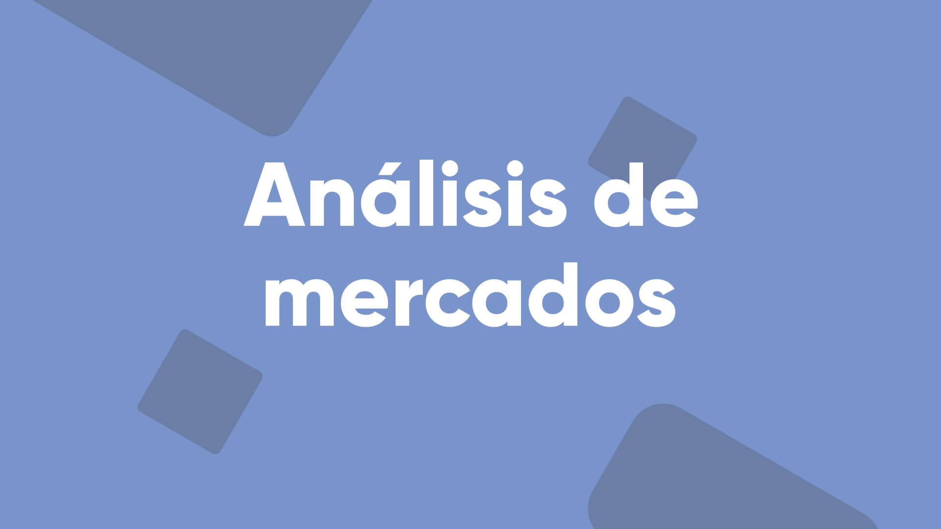 cómo hacer un análisis de los mercados