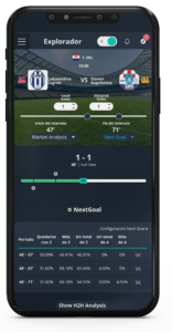 pronóstico de goles en directo en el smartphone